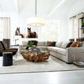 NAGA Couchtisch aus Wurzelholz rund  100 cm mit Glasplatte - Google Shopping