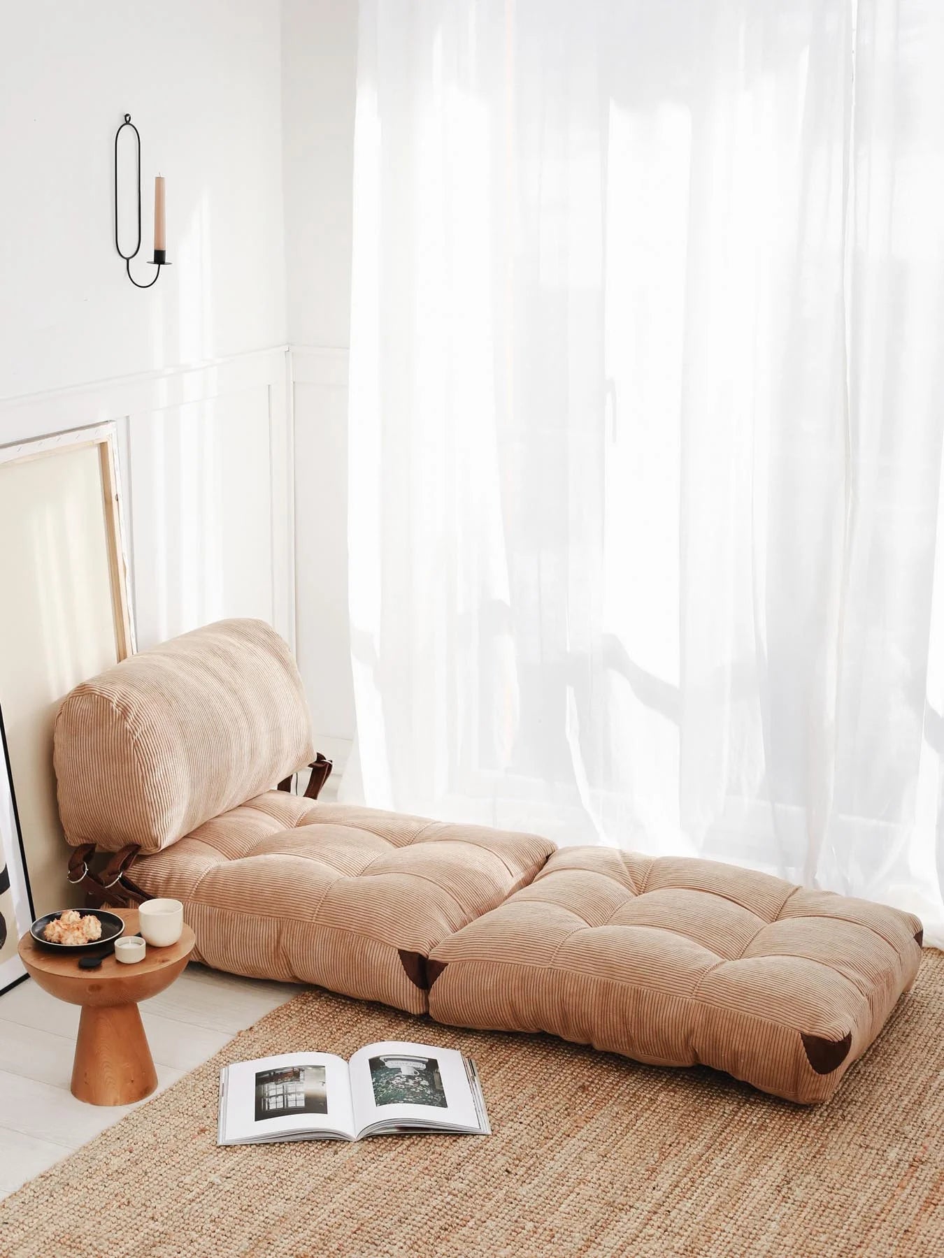 Fold Kadife Bettsofa - Kamel