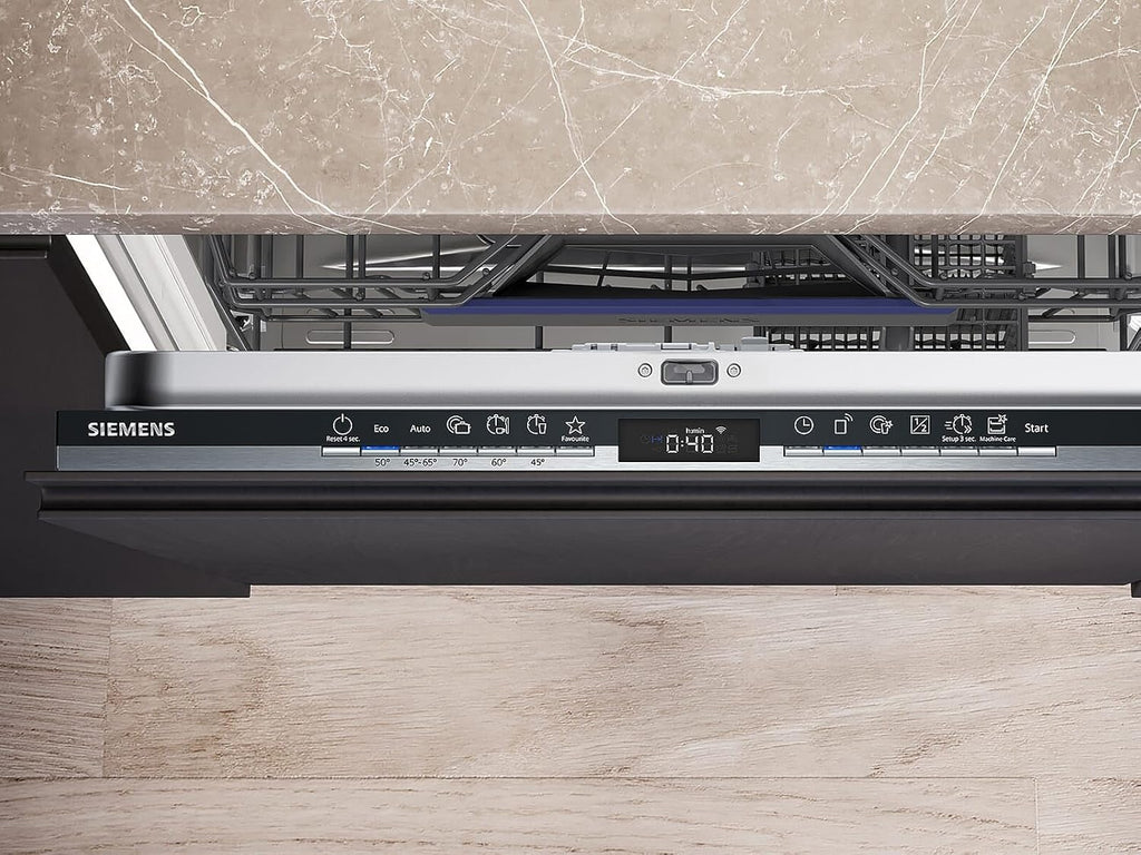 Siemens SN63EX14VE, iQ300 Smarter Geschirrspüler, Vollintegrierte Spülmaschine mit Besteckschublade, 60 cm, Auto Türöffnung dank autoOpen dry, Besonders leise durch iQdrive-Motor, infoLight aquaStop