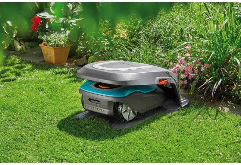 Gardena Original Garage für Mhroboter: Garage für Rasenmher, optimaler Sonnen- und Regenschutz für Rasenroboter und Ladestation (15020-20)