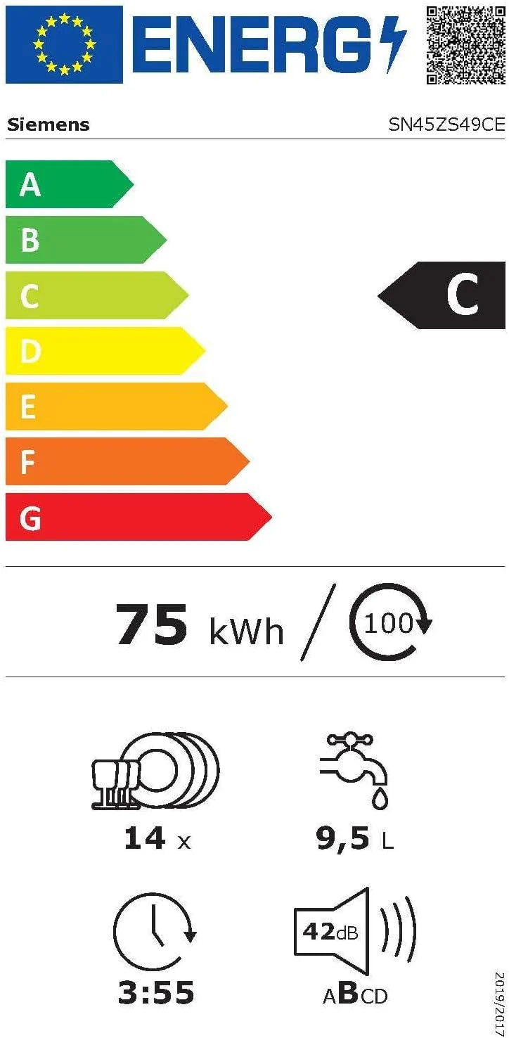 Siemens SN63EX14VE, iQ300 Smarter Geschirrspüler, Vollintegrierte Spülmaschine mit Besteckschublade, 60 cm, Auto Türöffnung dank autoOpen dry, Besonders leise durch iQdrive-Motor, infoLight aquaStop