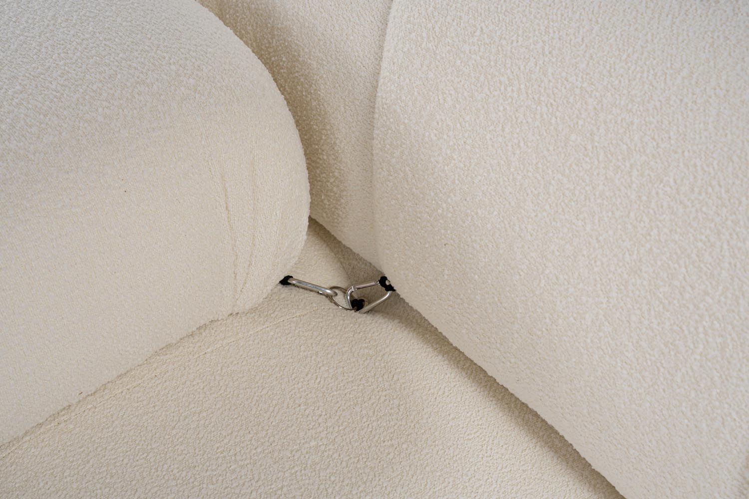 Bubble Beige L1 Ecksofa - Weiss