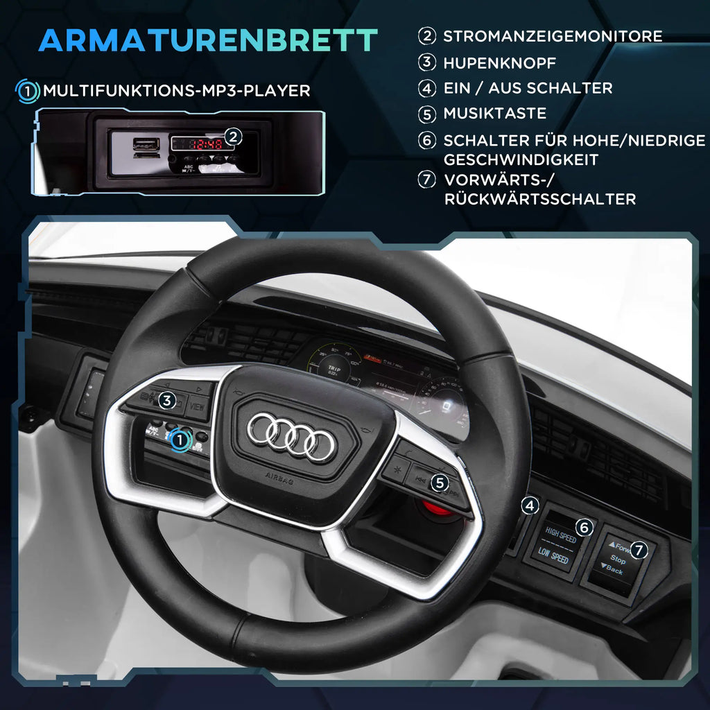 HOMCOM Audi E-tron Kinderauto 12V mit Fernbedienung