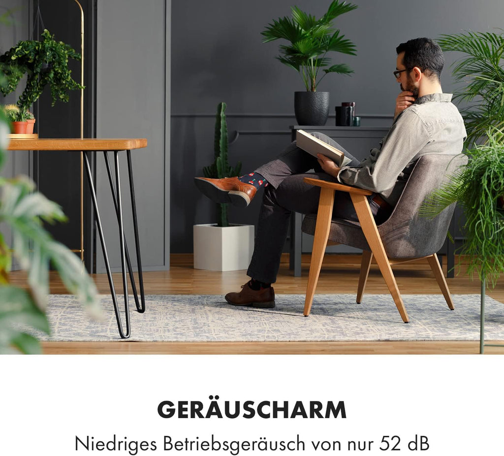 Klarstein Mobile Klimaanlage mit Abluftschlauch, 4-in-1 Klimagerät mit Ventilator, Luftentfeuchter & Nachtmodus, Kleine & Portable Klimaanlage für Wohnung & Büro, App-Steuerung, 12000 BTU