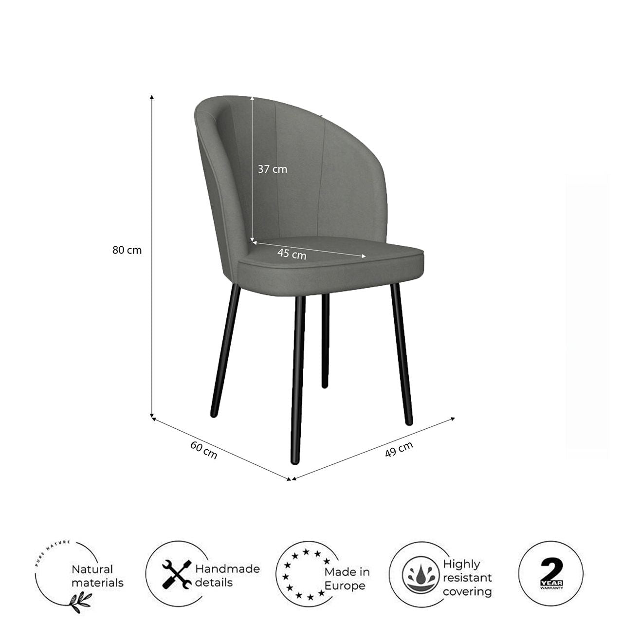 Chaise de salle à manger Coco - Douceur et confort