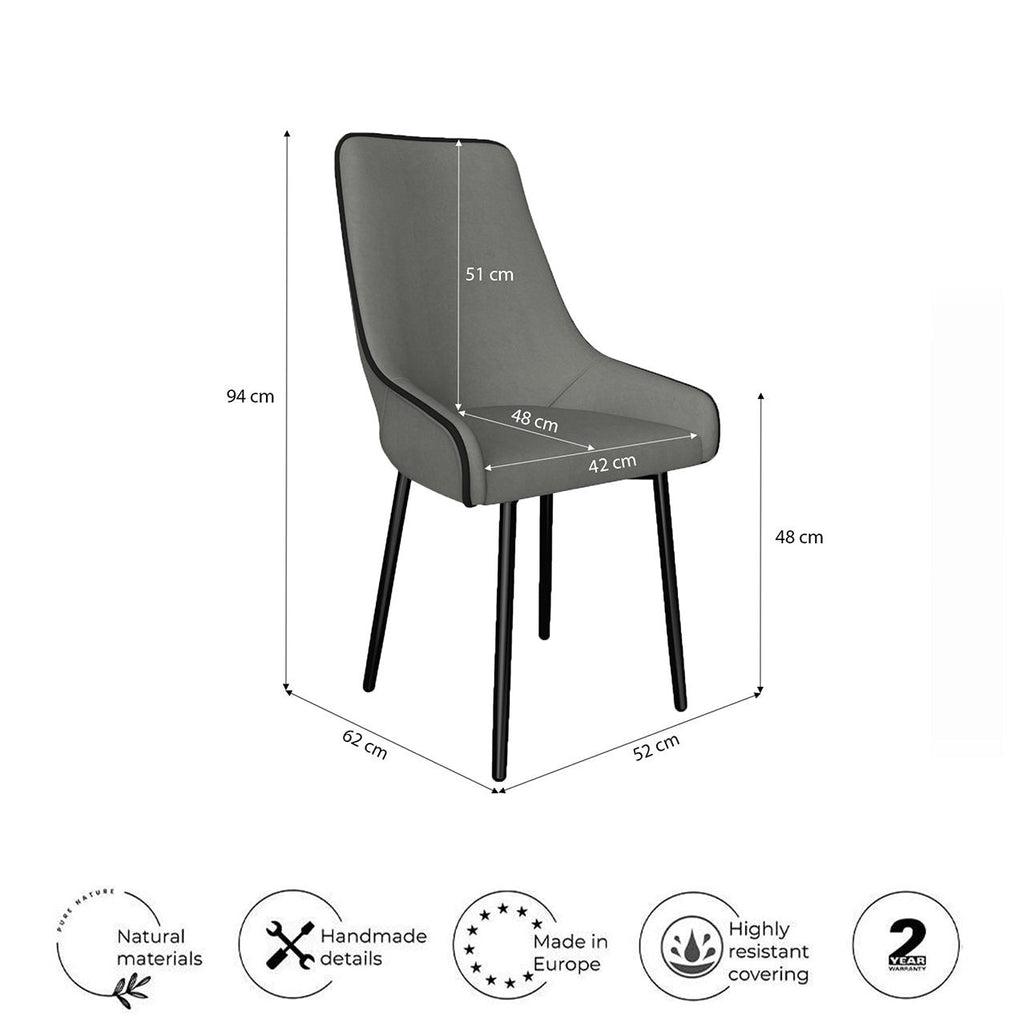 Chaise de salle à manger Mona - Élégance simplifiée