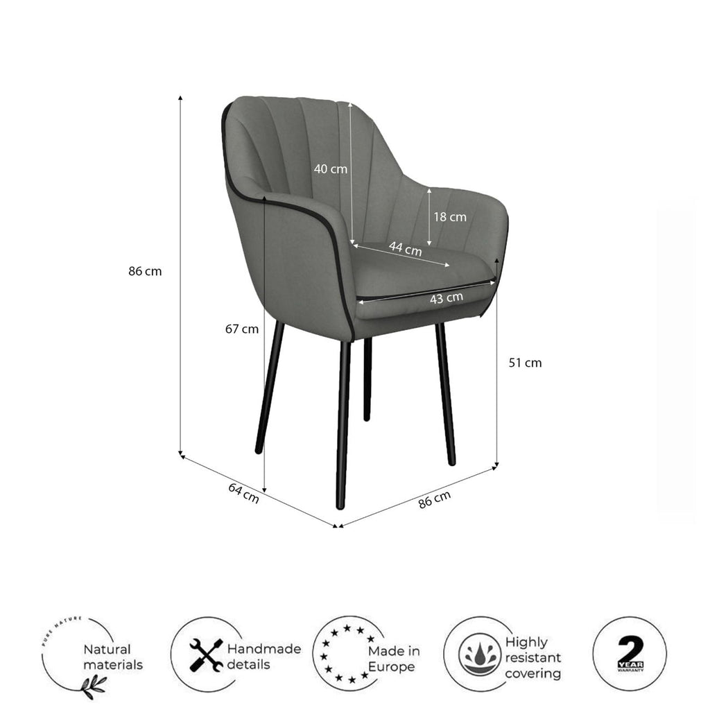 Chaise de salle à manger Riva - Style contemporain