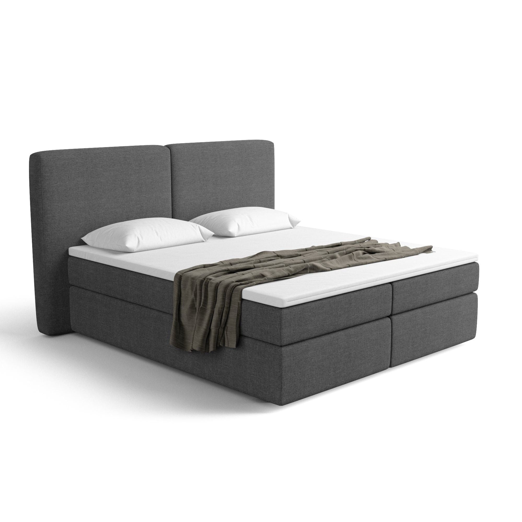 Lit boxspring Lumeo - Rangement et confort intégré