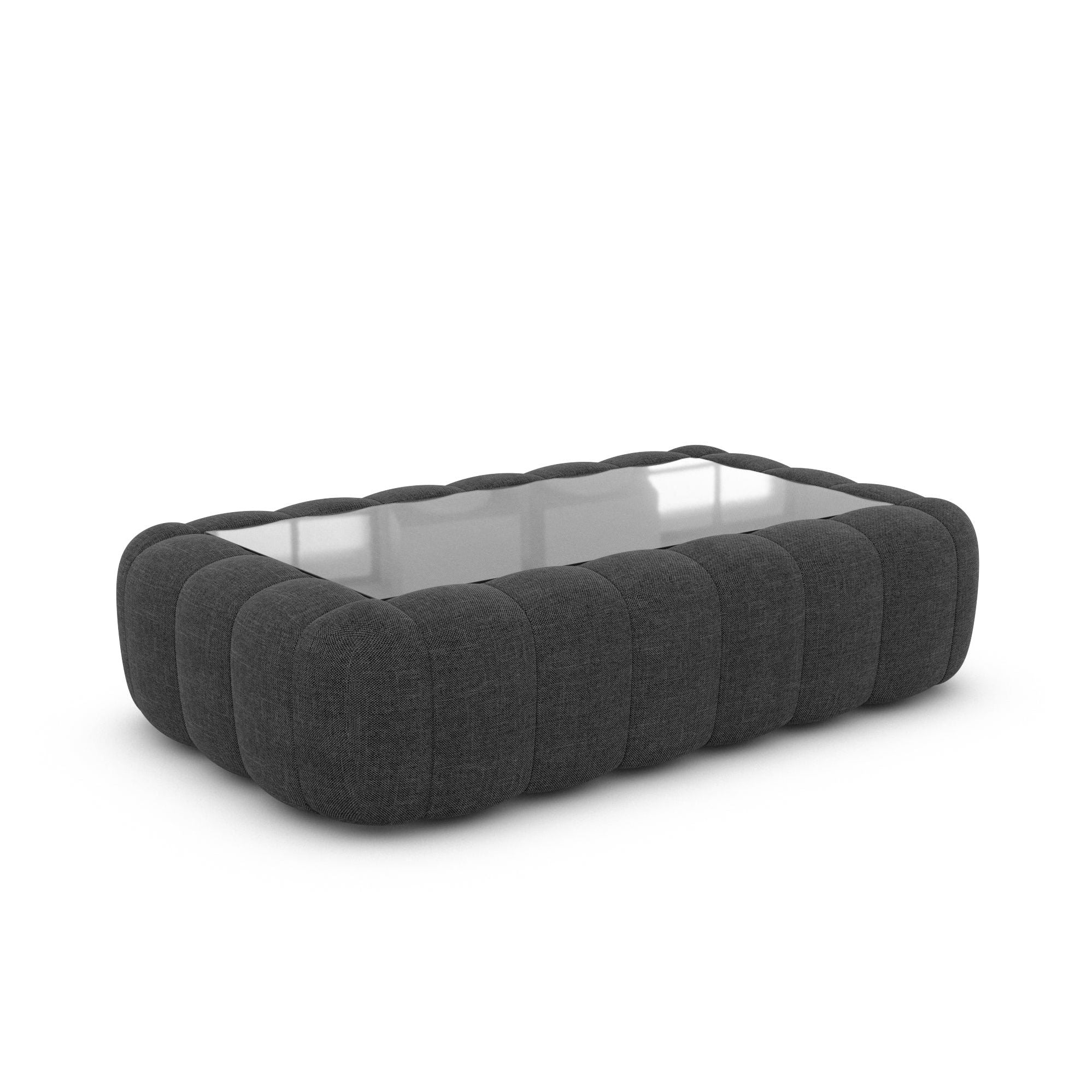 Table basse Liara - Plateau en verre et structure métallique