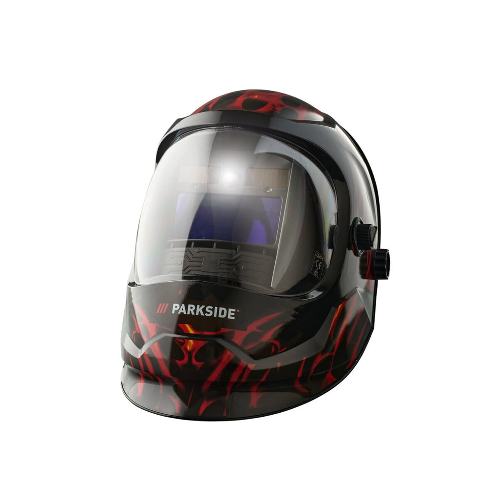 PARKSIDE® PSHL 2 D1 Automatik-Schweißhelm, mit LED, schwarz/flammig - B-Ware neuwertig