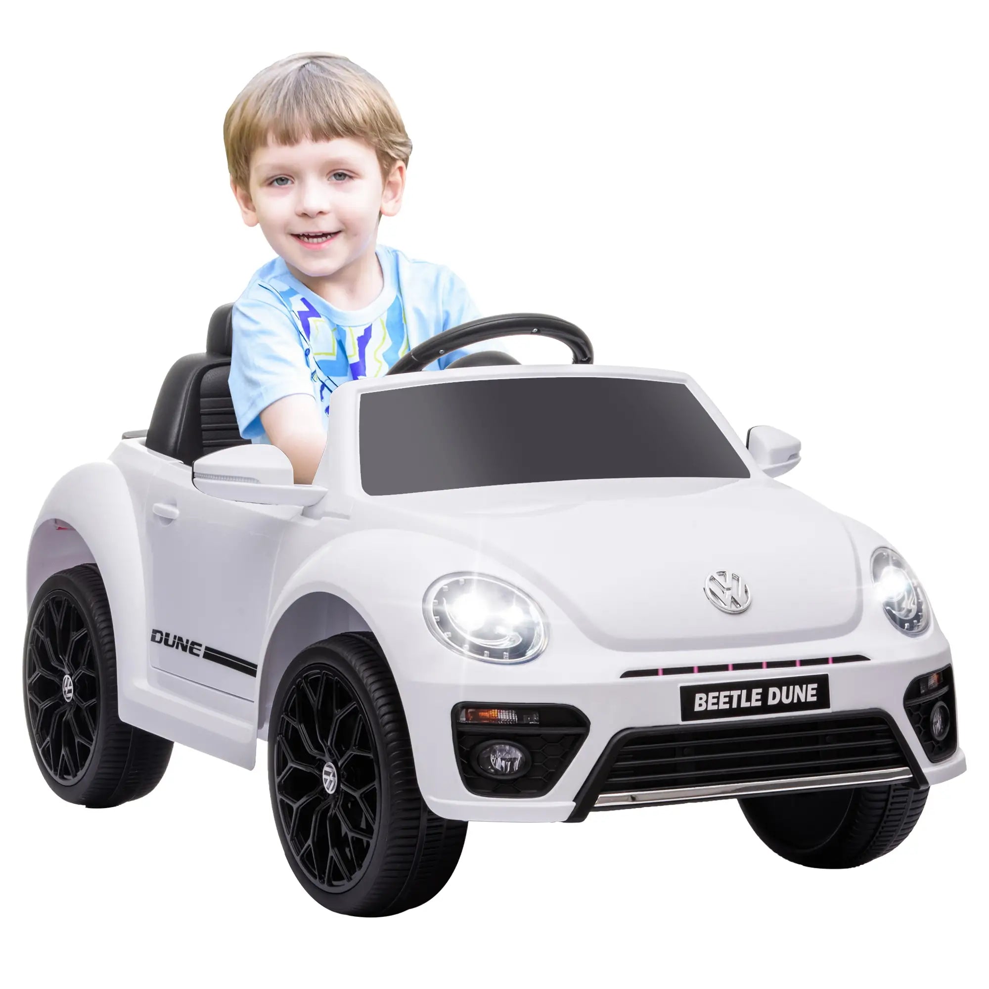 AIYAPLAY Kinder Elektroauto 12V mit Fernbedienung Weiß