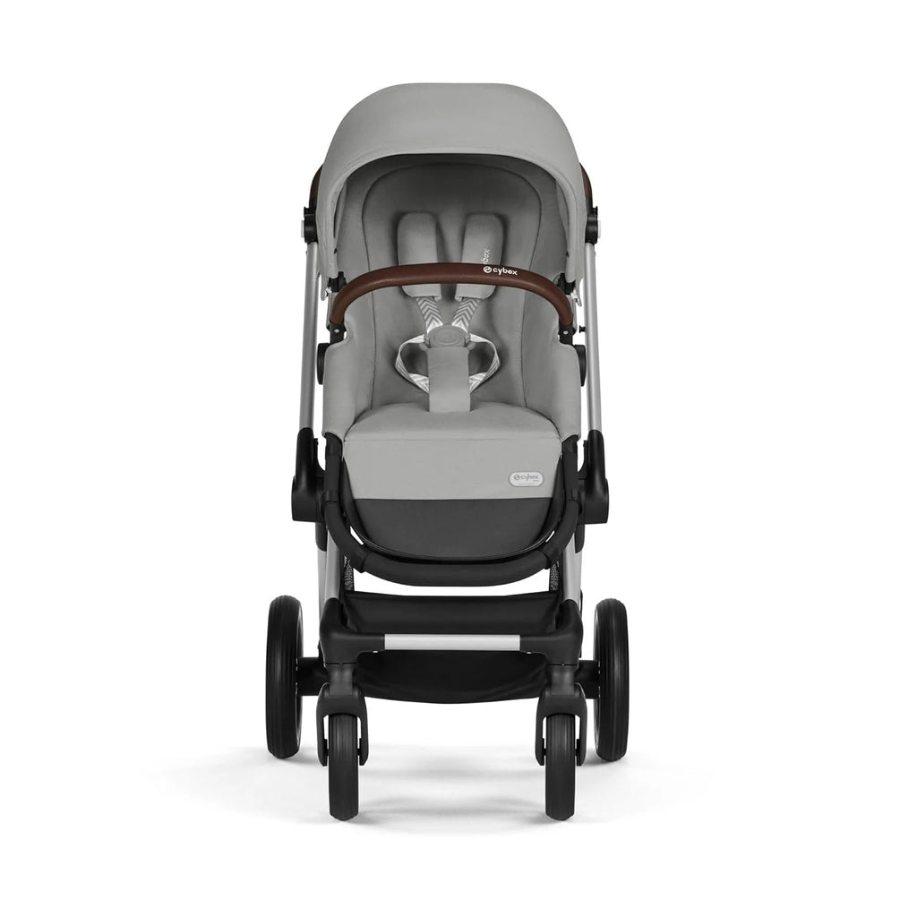 CYBEX Gold Kinderwagen EOS Lux 2-in-1 mit Babyschale Aton B2 i-Size und Babyschalen-Adapter, Reisesystem, Ab Geburt bis 22 kg (ca. 4 Jahre), Moon Black (Schwarz)