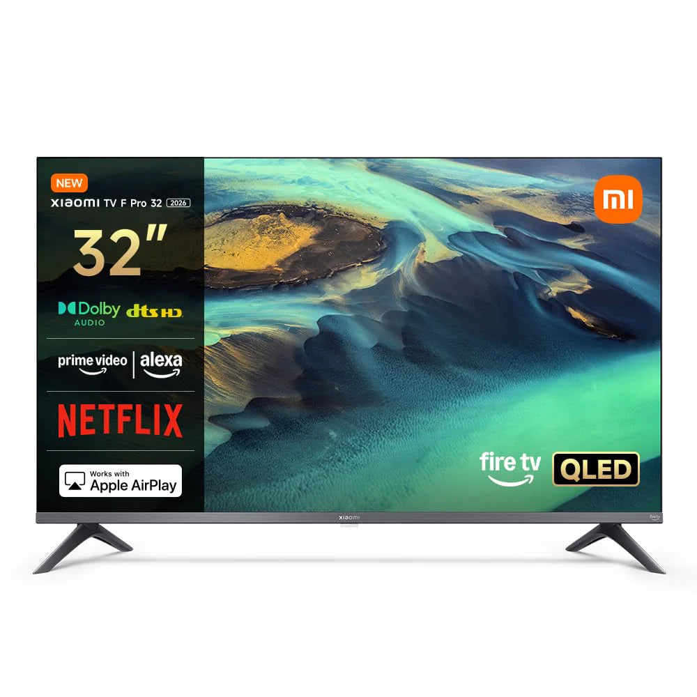 Xiaomi TV F Pro 32, 32 Zoll (81 cm), QLED, Smart TV, Fire OS7, Triple Tuner DVB-C/S/S2/T/T2,Dolby Audio™, DTS Virtual:X, DTS-HD, Sprachsteuerung mit Alexa, Kompatibel mit Apple AirPlay