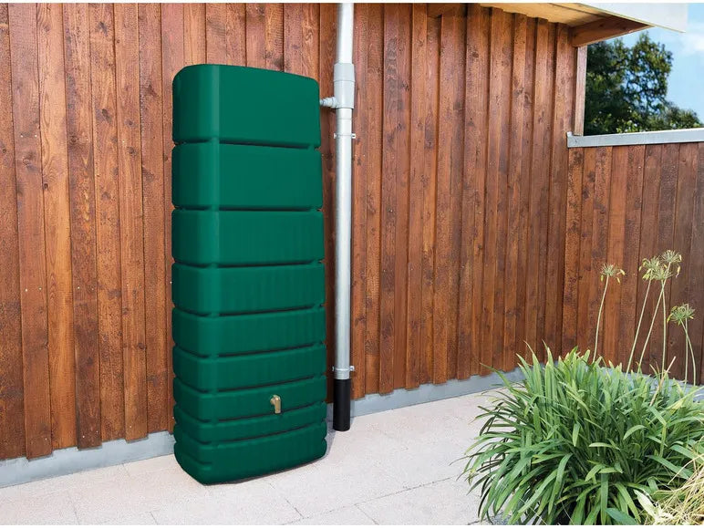 4rain Regentonne »SLIM«, 650 Liter Volumen, inklusive Auslaufhahn und Windsicherung