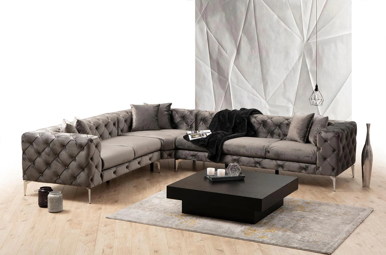 Como Left Ecksofa - Anthrazit