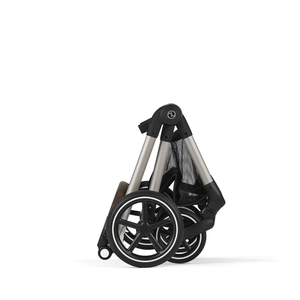 CYBEX Gold Kinderwagen EOS Lux 2-in-1 mit Babyschale Aton B2 i-Size und Babyschalen-Adapter, Reisesystem, Ab Geburt bis 22 kg (ca. 4 Jahre), Moon Black (Schwarz)