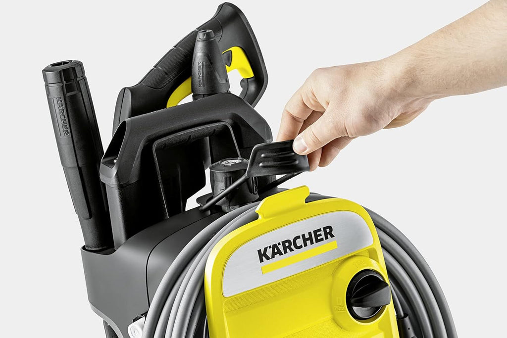 Kärcher Hochdruckreiniger K 7 Premium Power Home, Druck: 180 bar, Durchfluss: 600 l/h, Flächenleistung: 60 m²/h, Leistung: 3.000 W, Schlauchtrommel, mit Pistole, Dreckfräser, Strahlrohr