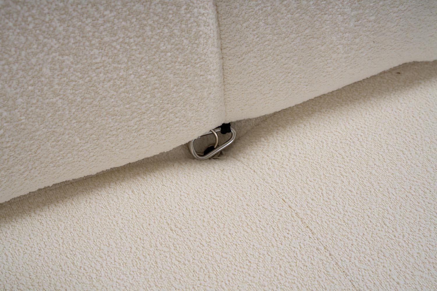 Bubble Beige L1 Ecksofa - Weiss