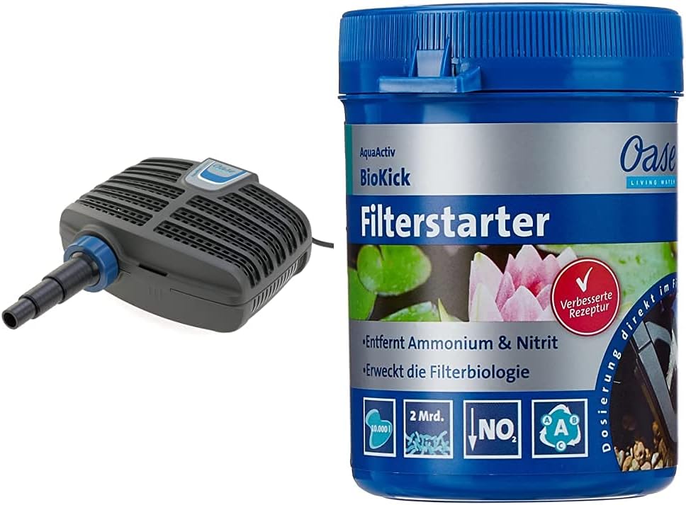 OASE 51096 Filter und Bachlaufpumpe AquaMax Eco Classic 5500, 5300 l/h Förderleistung, energiesparende Bachlaufpumpe, Teichpumpe, Filter, Pumpe, Bachlauf, Dunkelgrau