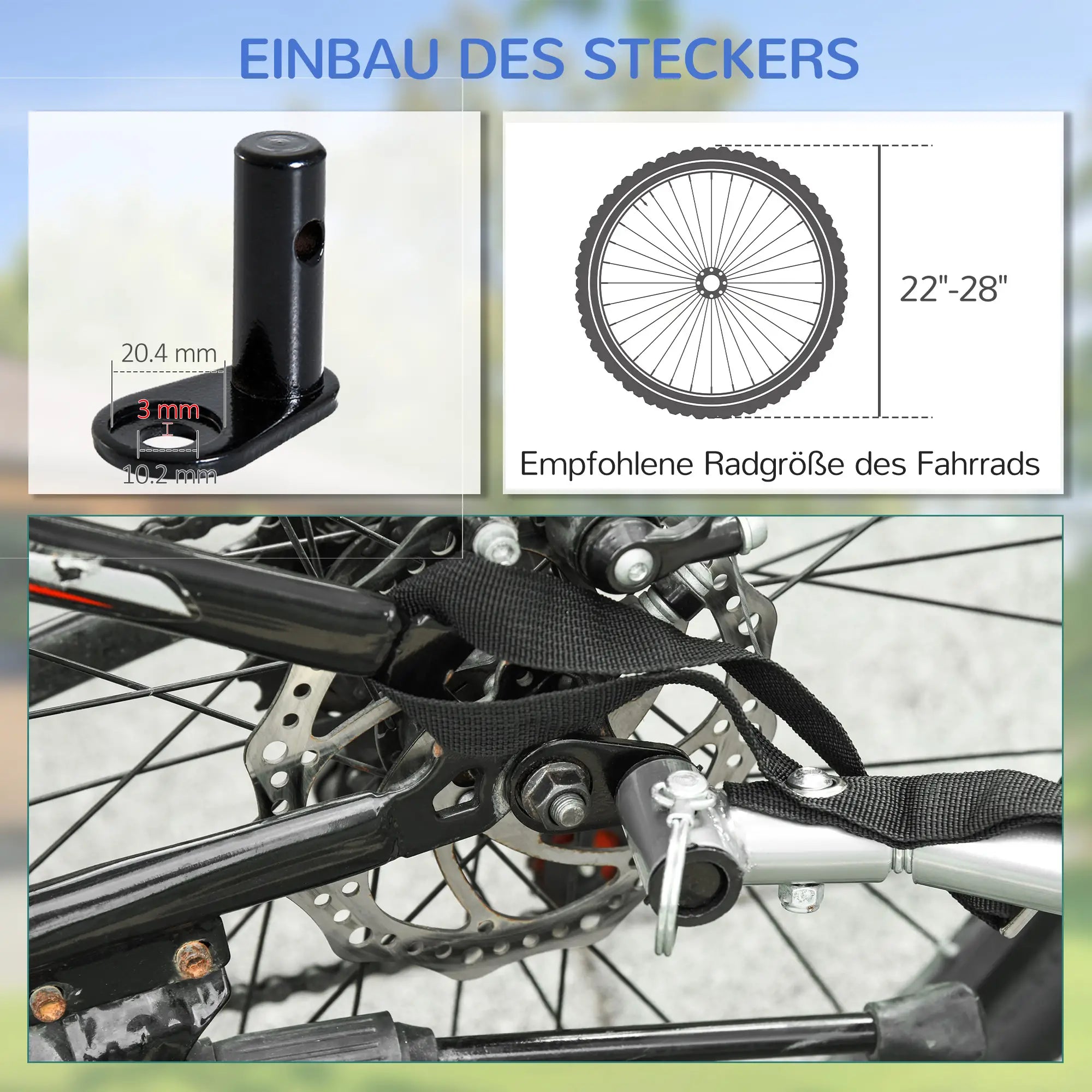 HOMCOM Fahrradanhänger Lastenanhänger faltbar große Transportbox