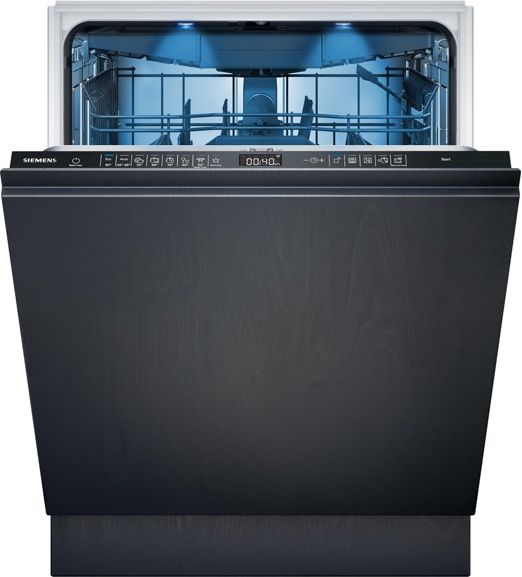 Siemens SX95EX12CE, iQ500 Smarter Geschirrspüler, Vollintegrierte Spülmaschine, 60 cm, Made in Germany, XXL, Besteckschublade, Extra leise, varioSpeed,autoOpen dry, glassZone, varioScharnier