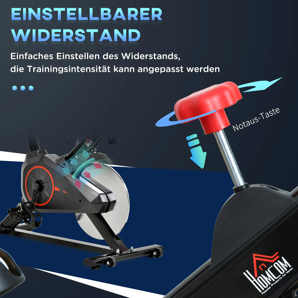 HOMCOM Fahrradtrainer Heimtrainer LCD-Display höhenverstellbar