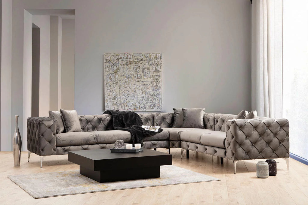 Como Right Ecksofa - Anthrazit