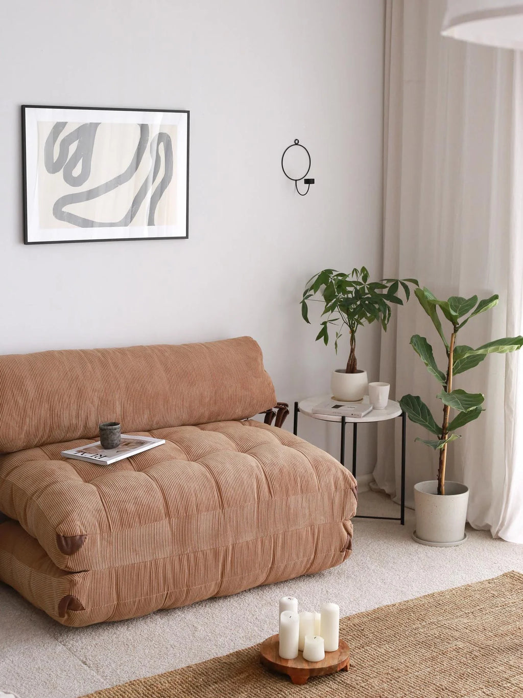 Fold Kadife 2 Bettsofa - Kamel