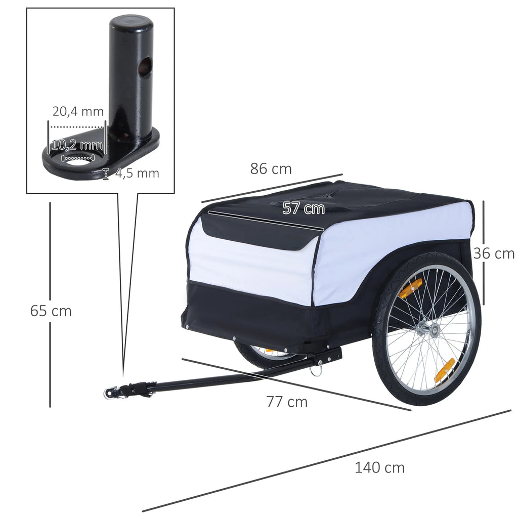 HOMCOM Fahrradanhänger faltbar große Transportbox