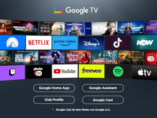 TCL 55V6C 55 Zoll Direct LED TV, 4K HDR Fernseher, Smart TV mithilfe von Google TV (Dolby Audio, Motion Clarity, Kompatibel mit Google Assistant & Alexa)