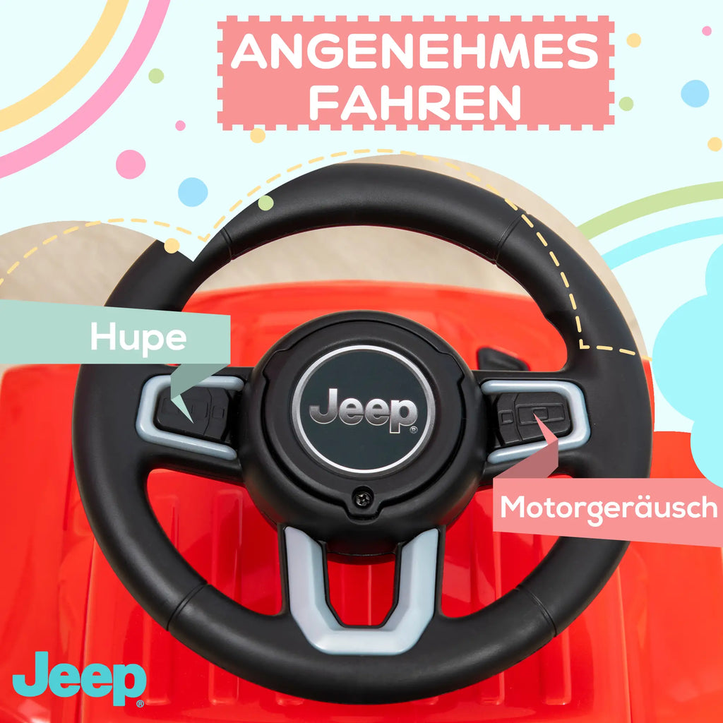 AIYAPLAY Rutschauto Kinderfahrzeug mit Stauraum & Kippschutz Rot