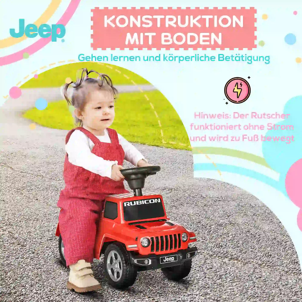 AIYAPLAY Rutschauto Kinderfahrzeug mit Stauraum & Kippschutz Rot