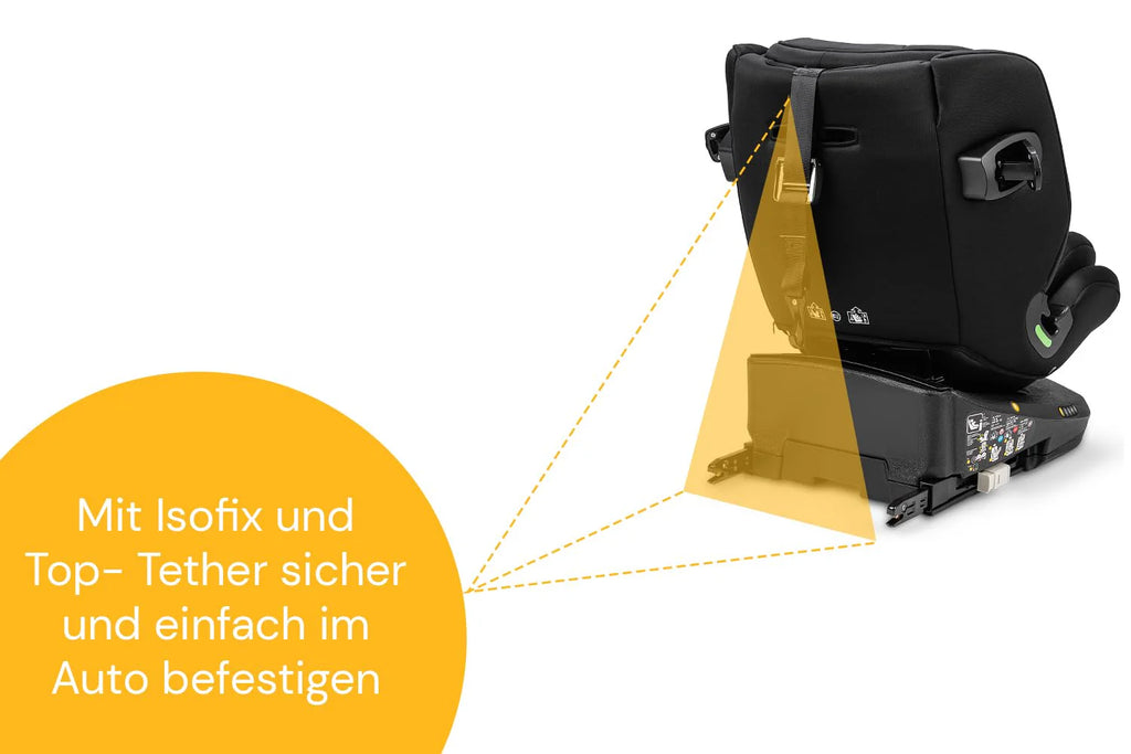 Osann Eno360 i-Size, drehbarer Kindersitz 40-150 cm, Reboarder mit Isofix, Baby Autositz – Dark Grey Melange