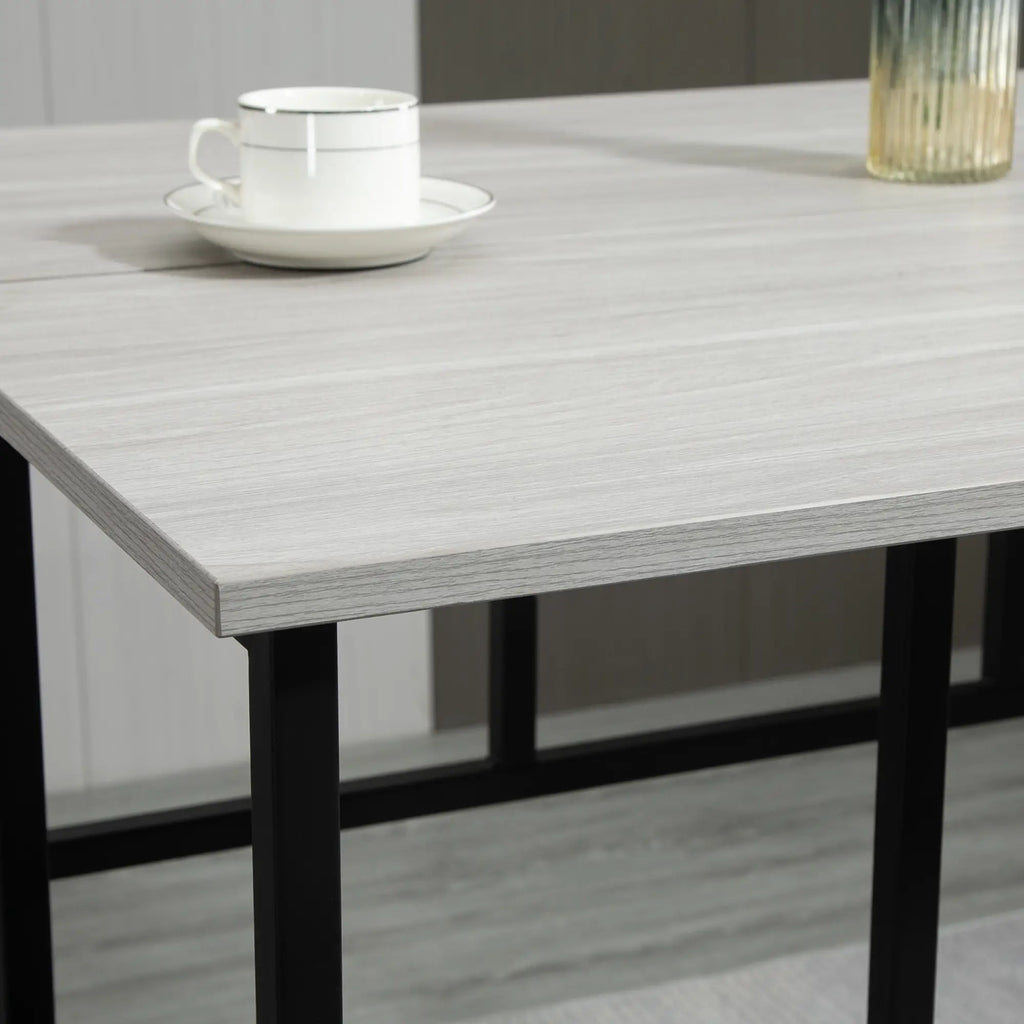 HOMCOM Bartisch-Set 6-teilig kombinierbar platzsparend Essgruppe