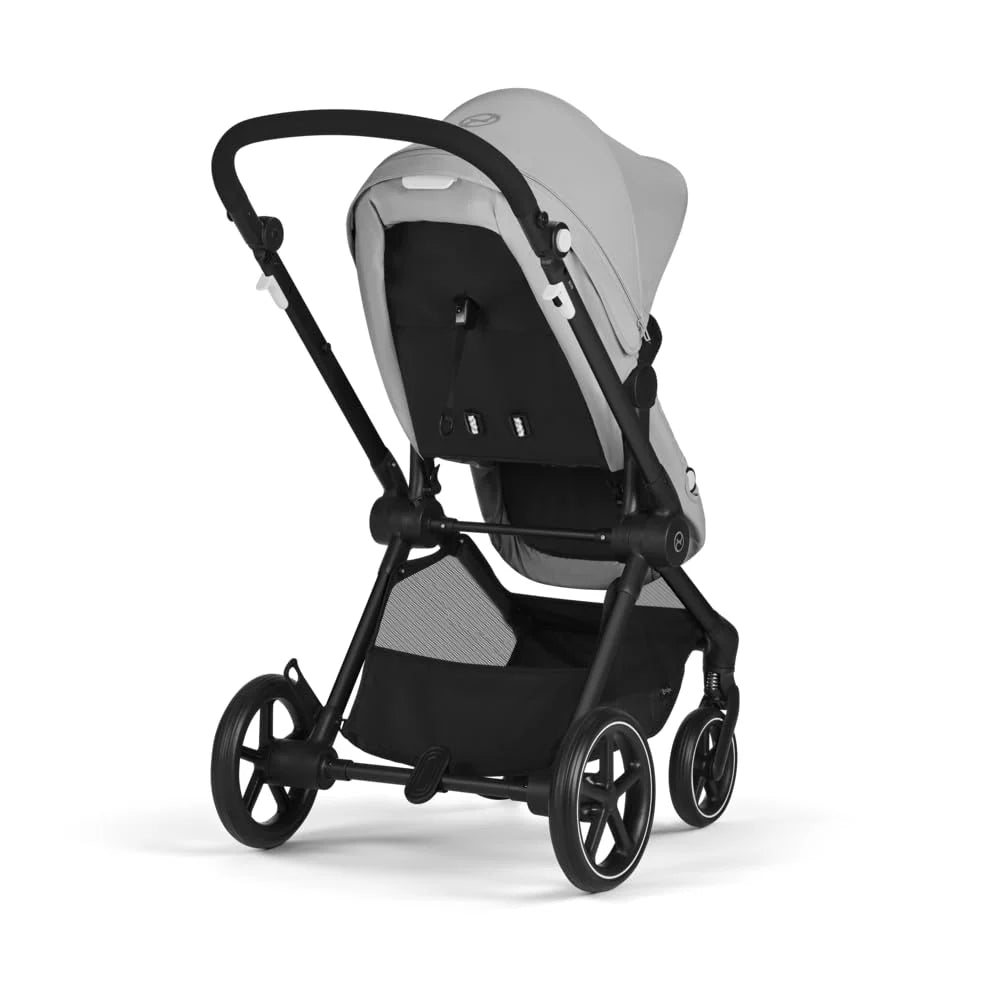 CYBEX Gold Kinderwagen EOS Lux 2-in-1 mit Babyschale Aton B2 i-Size und Babyschalen-Adapter, Reisesystem, Ab Geburt bis 22 kg (ca. 4 Jahre), Moon Black (Schwarz)
