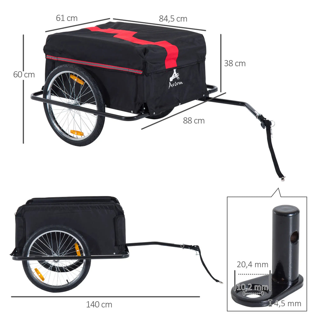 HOMCOM Fahrradanhänger Lastenanhänger faltbar große Transportbox