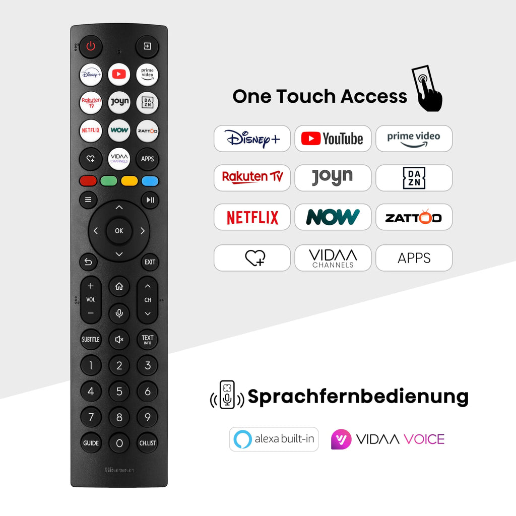 Hisense 43E6NT 108cm (43 Zoll) Fernseher, 4K UHD Smart TV, Precision Colour, HDR, Dolby Vision, 60Hz, Triple Tuner DVB-C/S/S2/T/T2, WiFi, HDMI 2.1, Bluetooth, Alexa Built-in, Schwarz, [2024]