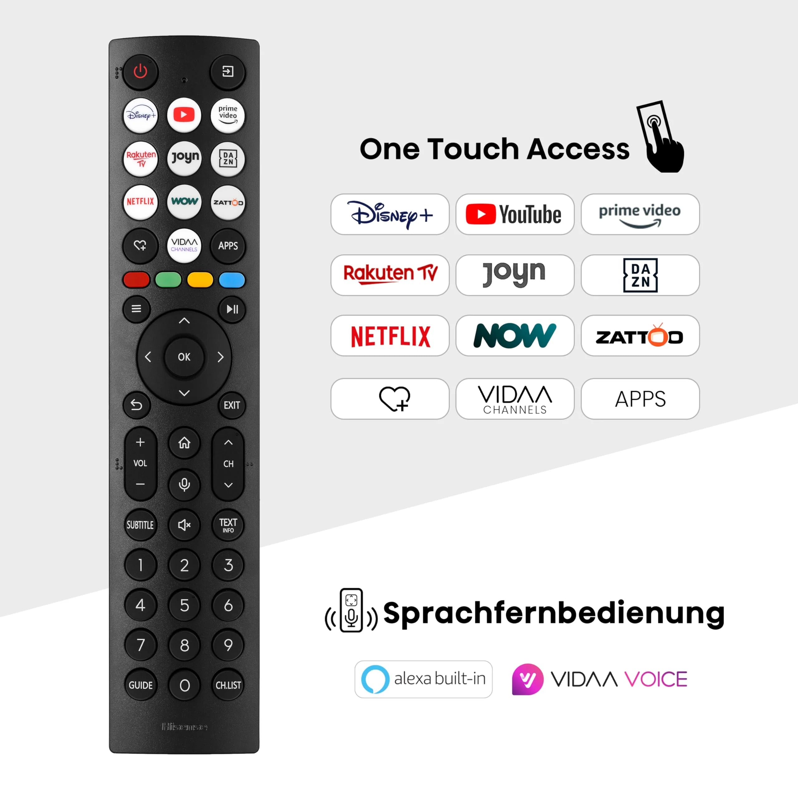 Hisense 43E6NT 108cm (43 Zoll) Fernseher, 4K UHD Smart TV, Precision Colour, HDR, Dolby Vision, 60Hz, Triple Tuner DVB-C/S/S2/T/T2, WiFi, HDMI 2.1, Bluetooth, Alexa Built-in, Schwarz, [2024]