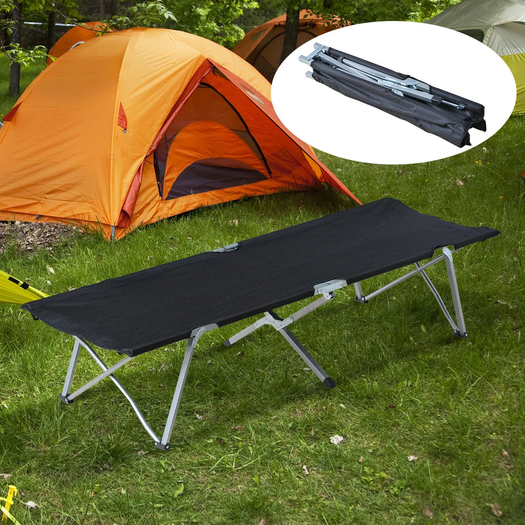 Outsunny Feldbett Campingliege klappbar mit Tragetasche Outdoor