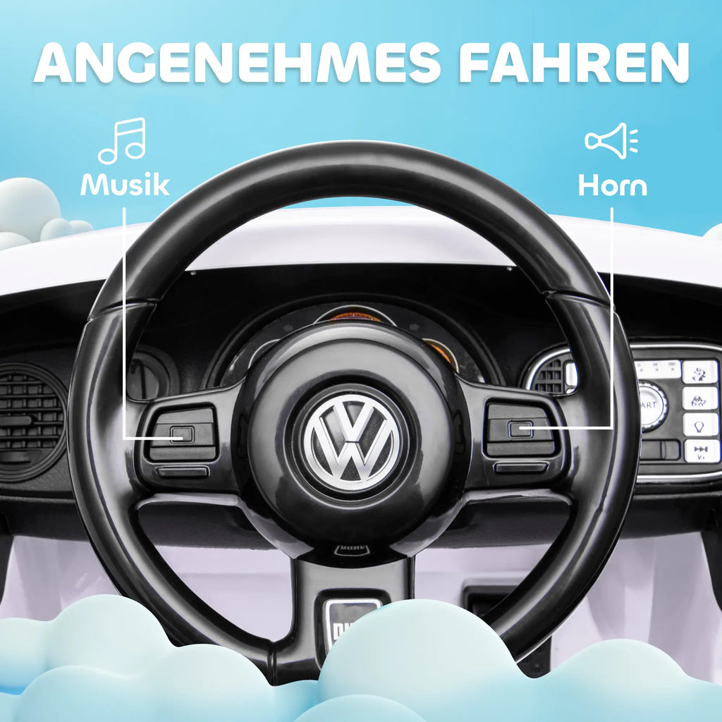 AIYAPLAY Kinder Elektroauto 12V mit Fernbedienung Weiß