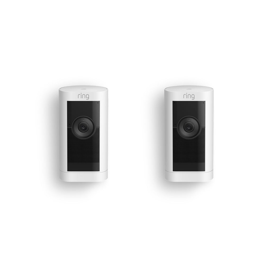 Ring Außenkamera Pro Solar (Stick Up Cam Pro) | Solarbetriebene Überwachungskamera aussen mit 1080p-HDR-Video, WLAN, 3D-Bewegungserfassung, Alexa-kompatibel | 2 Sicherheitskameras