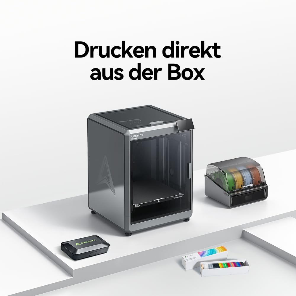Creality K2 Plus Combo 3D-Drucker, 16-Farben Multimaterial-Druck, 350³mm XXL-Bauraum, Servo-Direktantrieb, Dual-KI-Kameras, Ultra-Leise