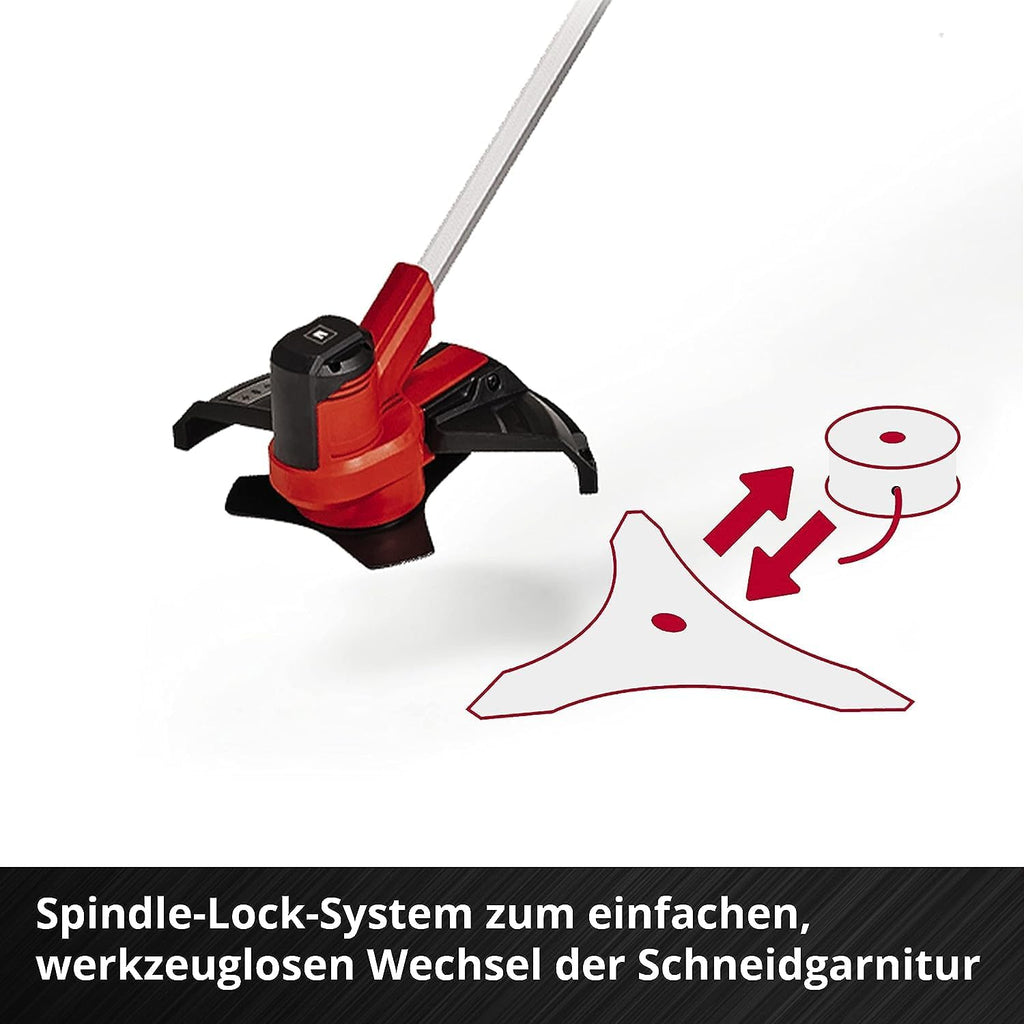Einhell Akku-Sense AGILLO 18/200 Power X-Change (Lithium Ionen, 18V, 7.500 Umdrehungen/Min., Faden m. Tippautomatik/3-Zahn-Messer, Front-Motor, Bike-Handle, ohne Akku u. Ladegerät)