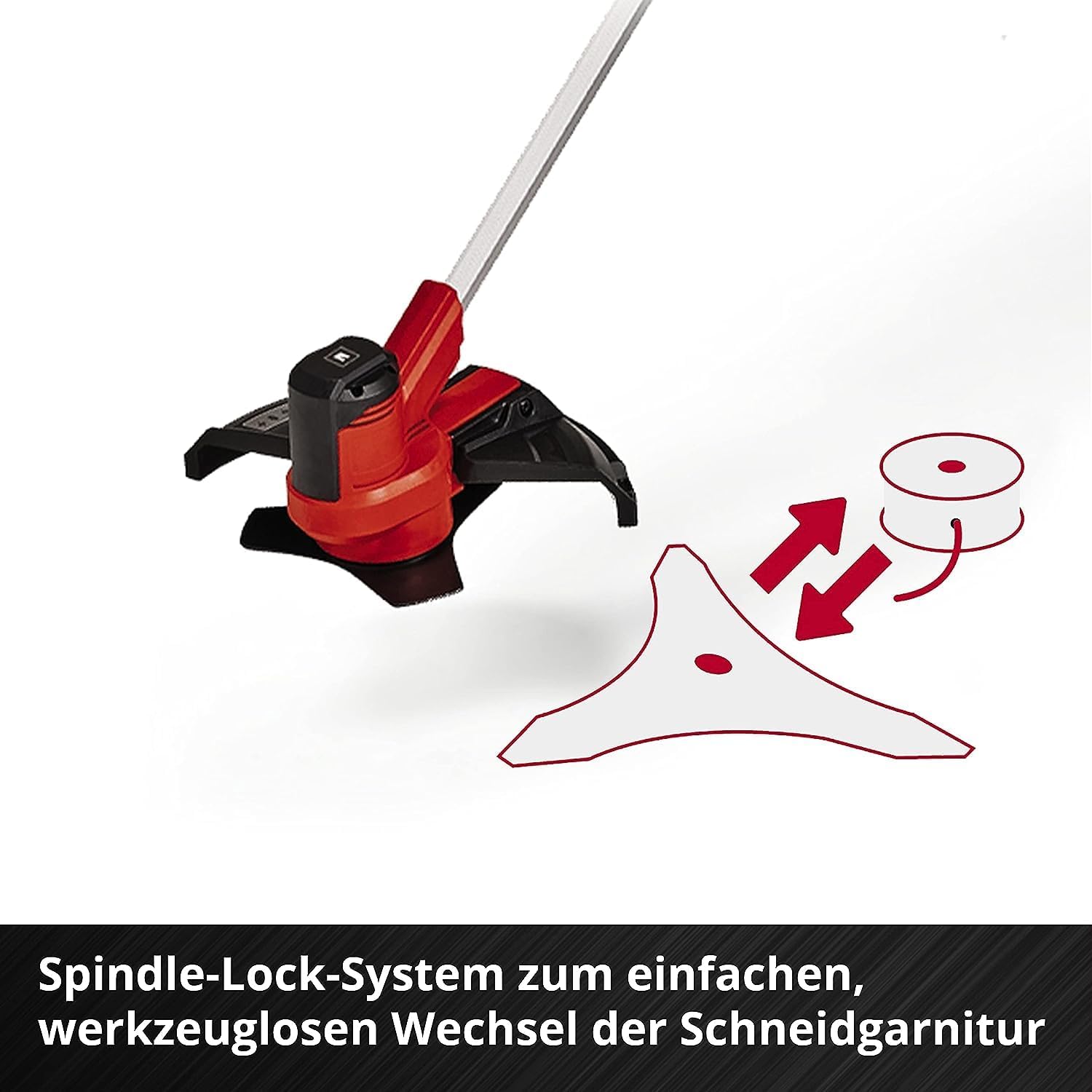 Einhell Akku-Sense AGILLO 18/200 Power X-Change (Lithium Ionen, 18V, 7.500 Umdrehungen/Min., Faden m. Tippautomatik/3-Zahn-Messer, Front-Motor, Bike-Handle, ohne Akku u. Ladegerät)