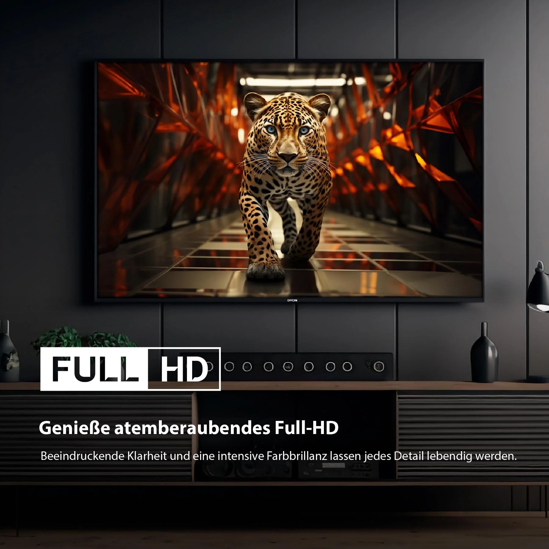 DYON ULTIMAX 40F-TI - 40 Zoll (100 cm) Full-HD Smart TV mit Tizen OS, Triple Tuner (DVB-C/-S2/-T2), Smart & Gaming Hub, Prime Video, Netflix, Disney+ [2025]