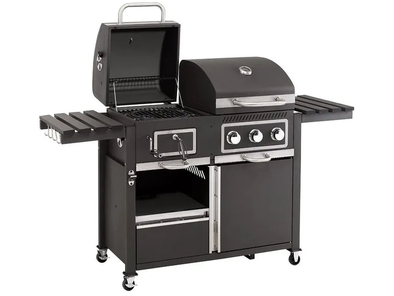 tepro Kohle-Gas-Grill »Toronto Kombi«, 8,7 kW Leistung, 3 Edelstahlbrenner, 2 Ablagen