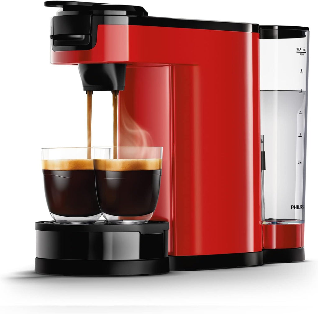 Philips Senseo Switch Pad- und Filterkaffeemaschine, 2-in-1-Brühtechnologie, 1-Liter-Wasserbehlter, 7 Tassen in einem Durchgang, Klavierlackschwarz (HD6592/64)