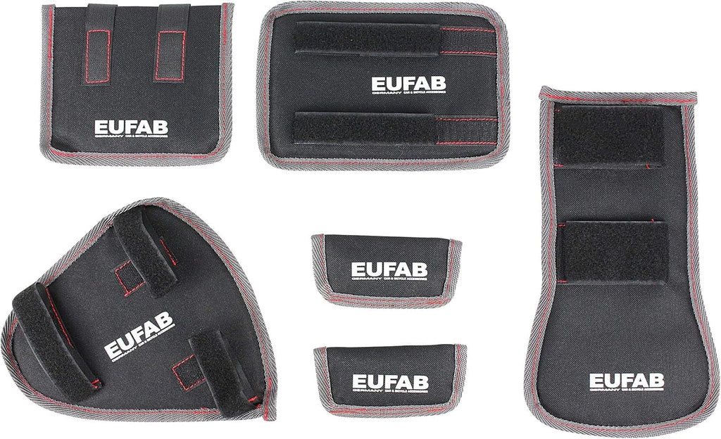 EUFAB 12010LAS Fahrradträger POKER-F, E-Bike geeignet, komplett vormontiert, Diebstahlschutz, für 2 Fahrräder, für Anhängerkupplung, Schwarz, 142 x 70 x 58 cm