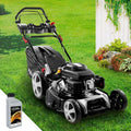 BRAST Benzin Rasenmäher mit Antrieb | 5,2kW (7PS) | 55cm Schnittbreite | viele Modelle | TÜV | 30-80mm Schnitthöhe | 60L Fangkorb | 4 Takt OHV Motor | Stahlgehäuse | Power