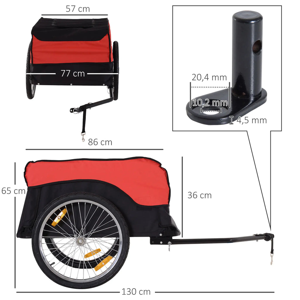 HOMCOM Fahrradanhänger Lastenanhänger faltbar große Transportbox